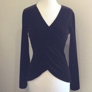 Deep burgundy/wine color velvet top